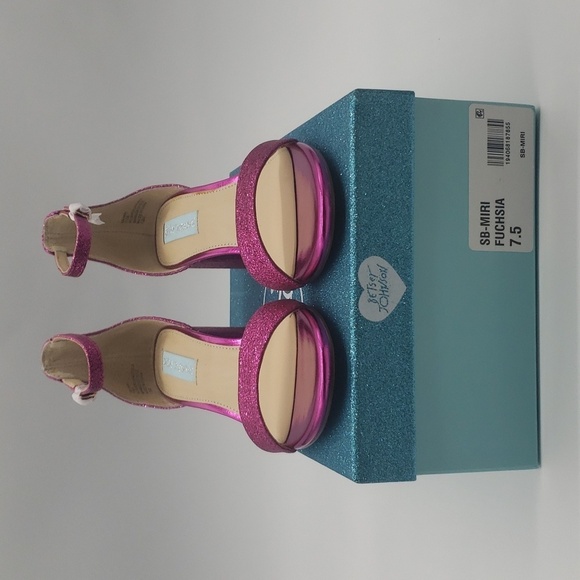 1510- Betsey Johnson Women's Sandals Size 7.5 Pink Color NWT - Picture 7 of 9